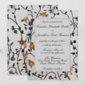 Uitnodiging tot het indienen van geborduurde wijn (Voorkant / Achterkant)