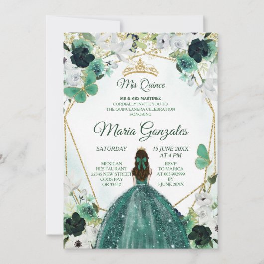 Uitnodiging tot het indienen van groene en gouden  (Voorkant)