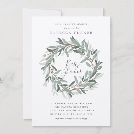 Uitnodiging tot het indienen van grote baby shower (Voorkant)