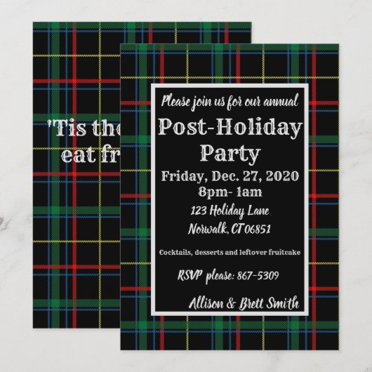 Uitnodiging tot het indienen van holiday (Voorkant / Achterkant)