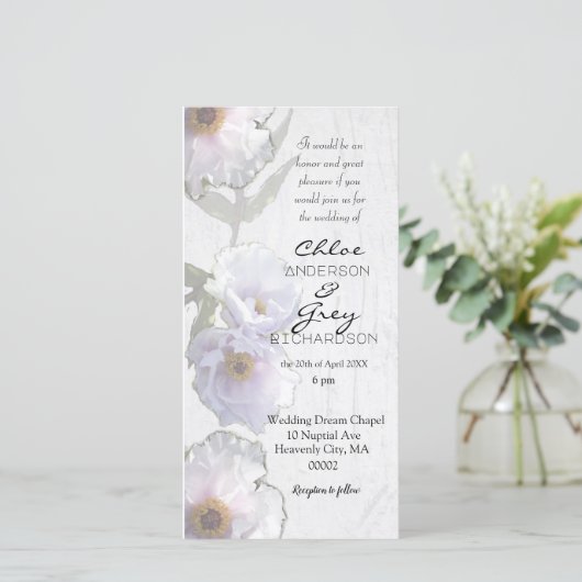 Uitnodiging tot het indienen van huwelijksfeestjes (Staand voorkant)