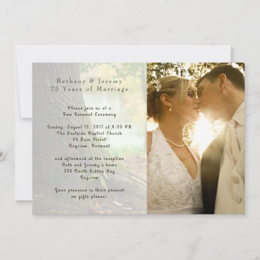 Uitnodiging tot het indienen van Jubilea voor foto (Voorkant)