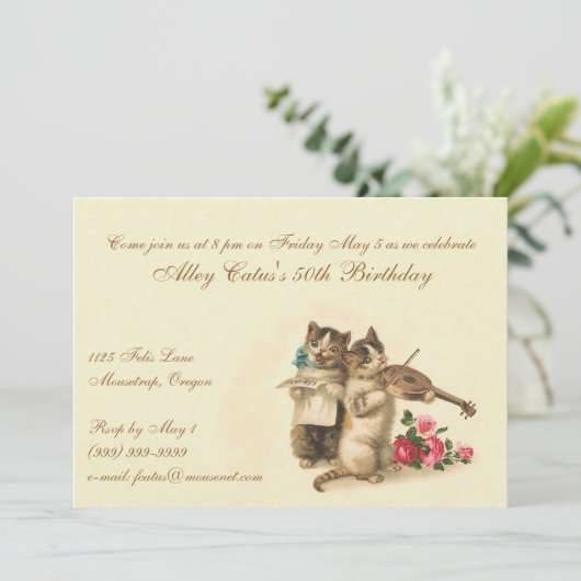 uitnodiging tot het indienen van katten (Staand voorkant)