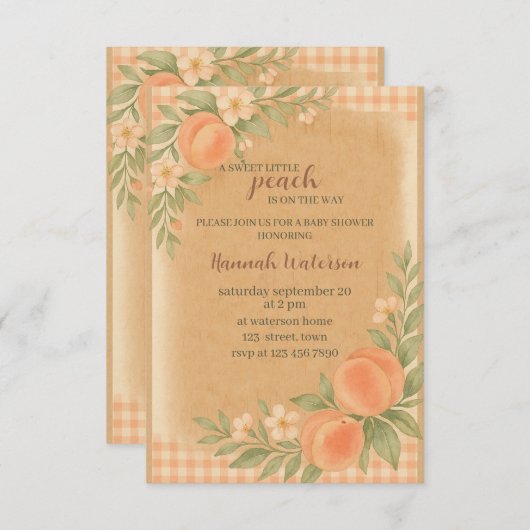 Uitnodiging tot het indienen van kleine kleine Bab (Voorkant / Achterkant)