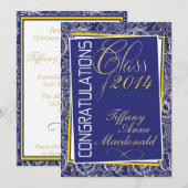 Uitnodiging tot het indienen van koninklijk blauw  (Voorkant / Achterkant)