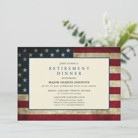 Uitnodiging tot het indienen van militaire roodwit (Staand voorkant)