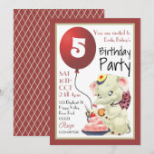 uitnodiging tot het indienen van olifanten op Bir (Voorkant / Achterkant)