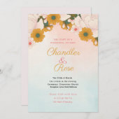 Uitnodiging tot het indienen van Oranje en roze br (Voorkant / Achterkant)