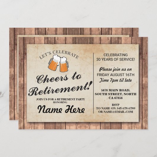 Uitnodiging tot het indienen van ouderdomsfeestjes (Voorkant / Achterkant)