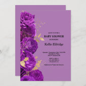 Uitnodiging tot het indienen van Paars en goudbloe (Voorkant / Achterkant)