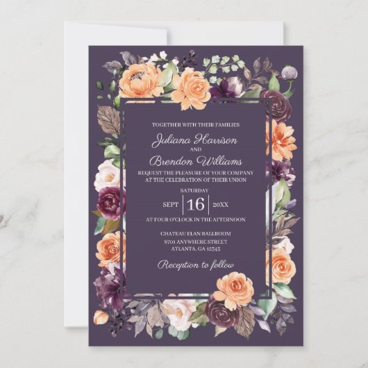 Uitnodiging tot het indienen van Paarse peach (Voorkant)