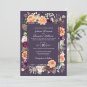 Uitnodiging tot het indienen van Paarse peach (Staand voorkant)