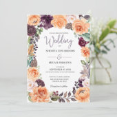 Uitnodiging tot het indienen van Paarse peach (Staand voorkant)