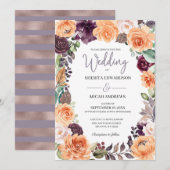 Uitnodiging tot het indienen van Paarse peach (Voorkant / Achterkant)