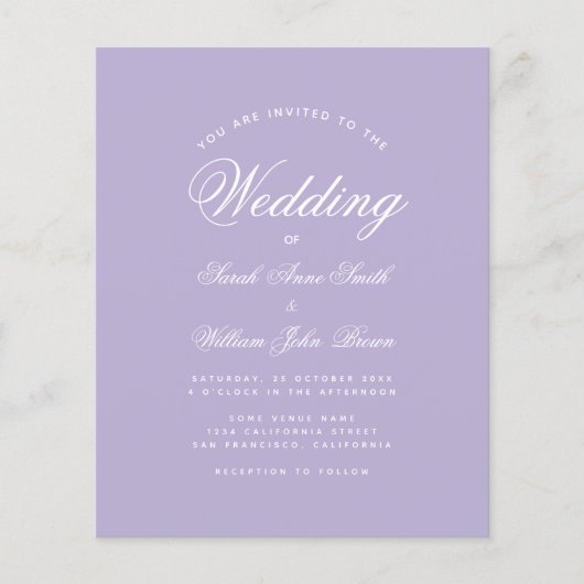 Uitnodiging tot het indienen van Paarse weddenscha (Voorkant)