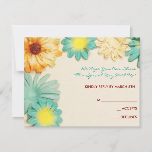 Uitnodiging tot het indienen van papieren bloemen (Voorkant)