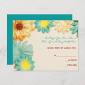 Uitnodiging tot het indienen van papieren bloemen (Voorkant / Achterkant)