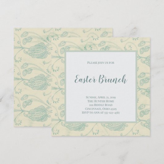 uitnodiging tot het indienen van Pasen (Voorkant / Achterkant)