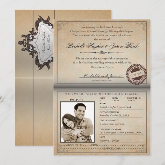  uitnodiging tot het indienen van paspoorten (Voorkant / Achterkant)