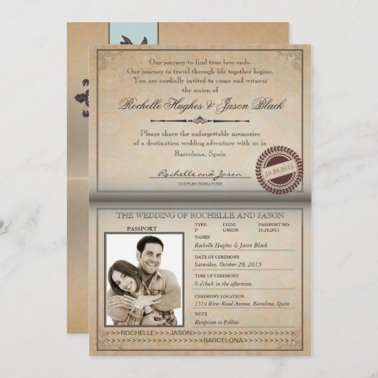 uitnodiging tot het indienen van paspoorten (Voorkant / Achterkant)