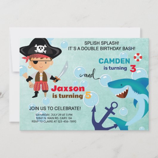 Uitnodiging tot het indienen van piraat- en haaien (Voorkant)