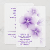 Uitnodiging tot het indienen van pure Paarse weduw (Voorkant / Achterkant)