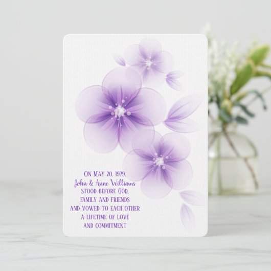 Uitnodiging tot het indienen van pure Paarse weduw (Staand voorkant)