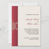 Uitnodiging tot het indienen van rode en goudsnowf (Achterkant)