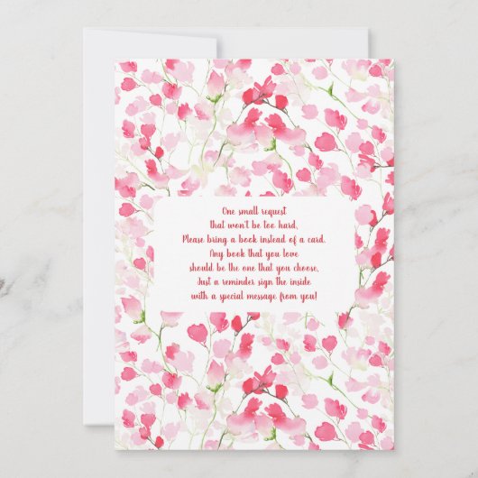 Uitnodiging tot het indienen van rode en roze Baby (Achterkant)