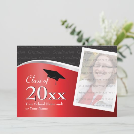 uitnodiging tot het indienen van rode en zwarte A (Staand voorkant)