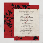 Uitnodiging tot het indienen van rode en zwarte pa (Voorkant / Achterkant)