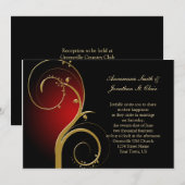 uitnodiging tot het indienen van rode zwarte en g (Voorkant / Achterkant)