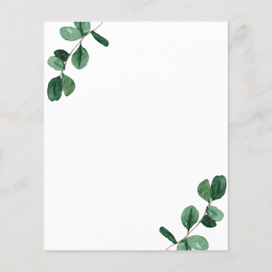 Uitnodiging tot het indienen van rozen/Baby shower Flyer (Achterkant)