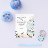 Uitnodiging tot het indienen van rozen/Baby shower Flyer (Enkel)