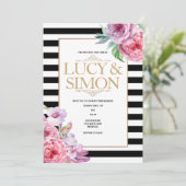 Uitnodiging tot het indienen van rozen en Stripes (Staand voorkant)