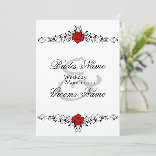 Uitnodiging tot het indienen van rozen-weddenschap (Staand voorkant)