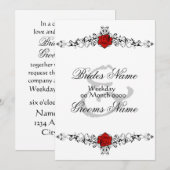 Uitnodiging tot het indienen van rozen-weddenschap (Voorkant / Achterkant)