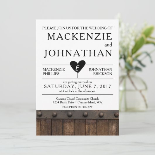 Uitnodiging tot het indienen van Rustic Industrial (Staand voorkant)