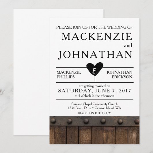 Uitnodiging tot het indienen van Rustic Industrial (Voorkant / Achterkant)