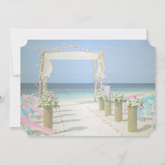 Uitnodiging tot het indienen van schattige "Beach  (Achterkant)