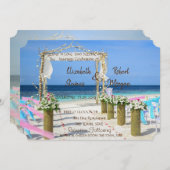 Uitnodiging tot het indienen van schattige "Beach  (Voorkant / Achterkant)