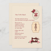 uitnodiging tot het indienen van Seamstress (Voorkant / Achterkant)