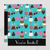 Uitnodiging tot het indienen van snoepjes en zweet (Voorkant / Achterkant)