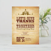 Uitnodiging tot het indienen van Thanksgiving met  (Staand voorkant)