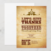 Uitnodiging tot het indienen van Thanksgiving met  (Voorkant / Achterkant)