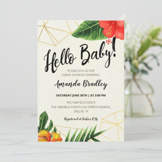 Uitnodiging tot het indienen van Tropical Gold Hal (Staand voorkant)