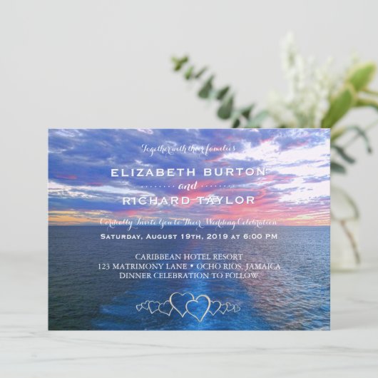 Uitnodiging tot het indienen van tropisch strand W (Staand voorkant)