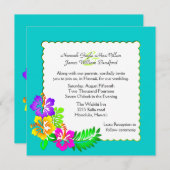 uitnodiging tot het indienen van tropische bruilof (Voorkant / Achterkant)