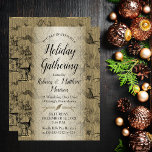 Uitnodiging tot het indienen van uitnodigingen voo<br><div class="desc">Een patroon van bijt uit een bijtend land met een bijtende binnenste schors die als achtergrond voor uw kerstfeestdag fungeert. Design by Holiday Hearts Design met  beelden (gereserveerde rechten).</div>