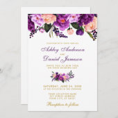 Uitnodiging tot het indienen van ultra Violet Paar (Voorkant / Achterkant)